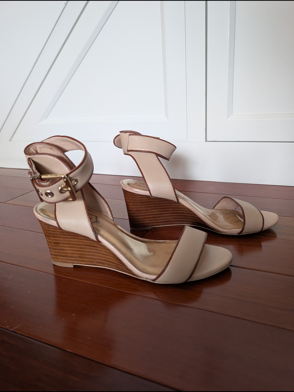 Ted Baker London Nude Wedge Sandals